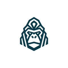 Geometric gorilla logo