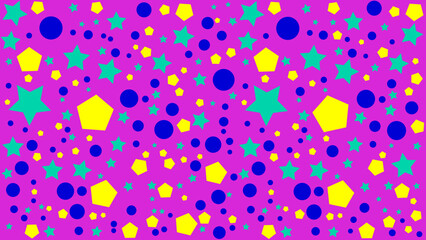 Shape Pattern fuchsia background

