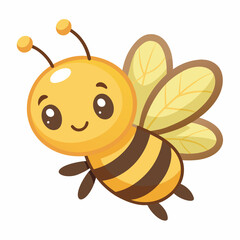 Cute Cartoon Bee Illustration for Children’s Educational Materials