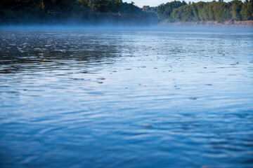 reflection in water with Fog and Mist