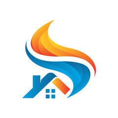 home restoration logo design after disaster property maintenance repair house vector