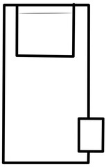 Cute Baby Shower Outline Element 
