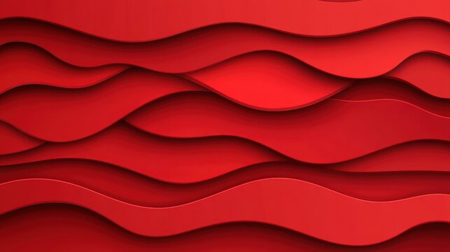 Celebrate Chinese New Year with vibrant, wavy red patterns, circular shapes, and a minimalist aesthetic for festive joy.
