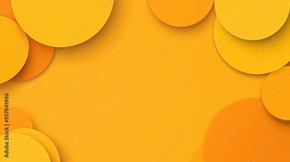 Poster bright yellow gradient circles create a vibrant modern background, perfect for showcasing your text 