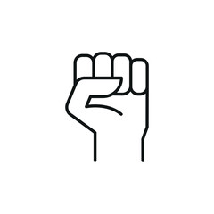 Obraz premium Raised Fist icon. Simple raised fist icon for social media, app, and web design. Vector illustration