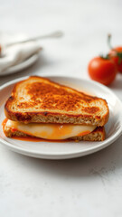 Grilled Cheese Sandwich with Melted Cheese