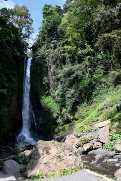 Gitgit waterfall and surroundings, in Buleleng regency of Bali - Indonesia