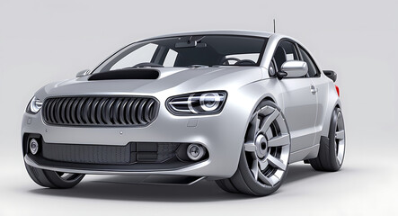 A 3D illustration featuring metallic gears, cogs, and wheels interlocked in a sleek, industrial frame with a silver and chrome finish, set against a clean white background, suitable for technology