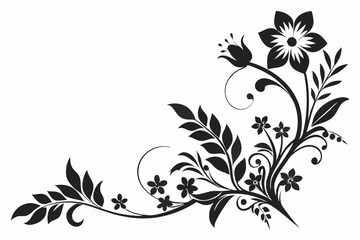 vector graphic of fotograami flower black and white 