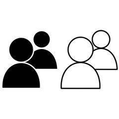 Vector social network button. Users icon design element. Customer icon