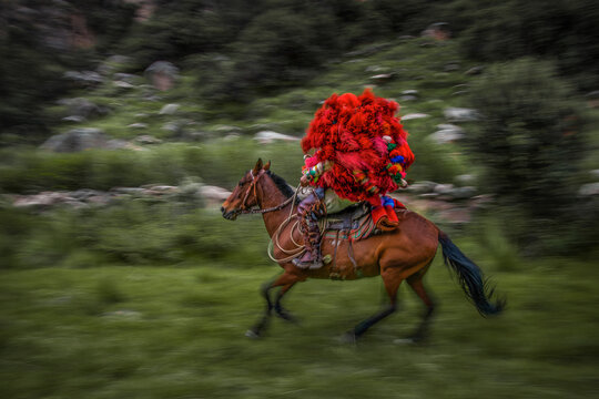 THE SO-CALLED CARNIVAL CHUKO ON A HORSE