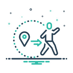 Mix icon for out of zone