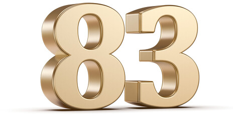 Obraz premium Gold 3D Number 83