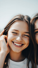 Fototapeta premium Portrait of a Young Woman Smiling