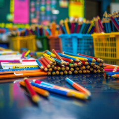 Obraz premium school, paper, education, office, pencil, book, stationery, pen, equipment, art, supplies, scissors, colorful, color, notebook, desk, eraser, accessories, ruler, red, pencils, drawing, paint, objects,