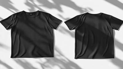 Black and white t-shirts mock up