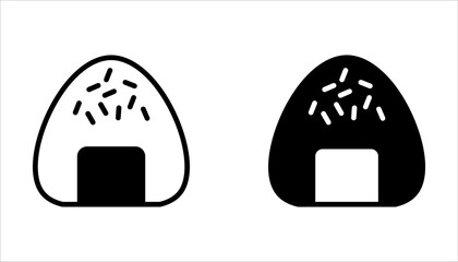 Fried Rice vector icon set collection. Fried Rice Outline flat Icon on white background