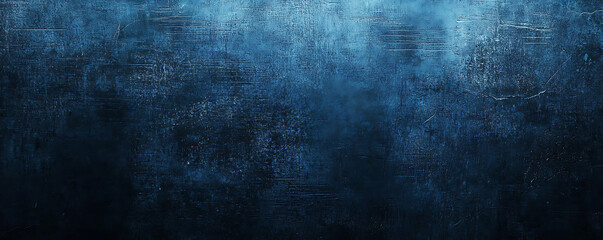 Fototapeta premium A close-up image of an abstract blue paint texture featuring visible brush strokes that create a tactile, rough surface