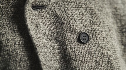 Eco-Friendly Knitted Vest in Natural Grey - Perfect Wall Art for Sports Interiors, Showcasing Recycled Wool with Subtle Textured Pattern