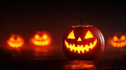 Illuminated Ocean Wave Pumpkins: Unique Maritime Halloween Decoration Concept