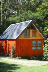 holiday home located in a forest area at the foot of a mountain