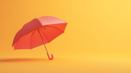 Obraz premium Vibrant 3D Illustration of Umbrella, international children protection day symbol