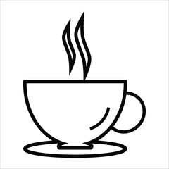coffe mug vector icon line template