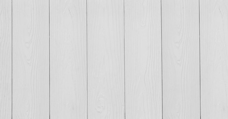 Obraz premium White wood texture wall background, Plank wooden fence door background, white wood boards.