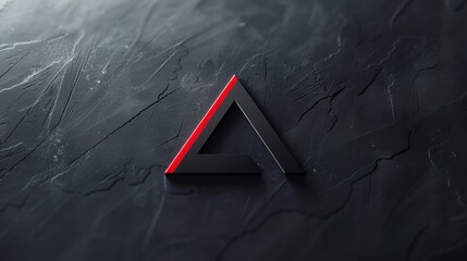 A red and black letter A is on a dark background
