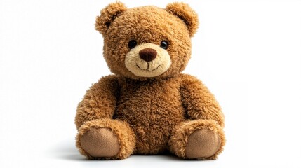 Smiling Teddy Bear on White