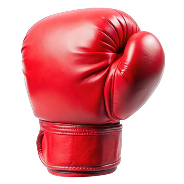 Red boxing glove isolated on transparent background