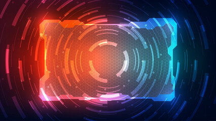 Abstract technology background. Futuristic interface. Vector illustration for your design