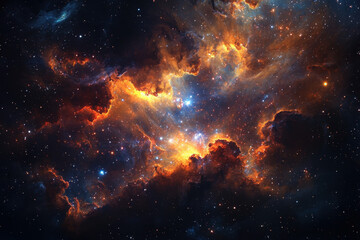 Fototapeta premium Colorful space galaxy cloud nebula. Stary night cosmos. Universe science astronomy. Supernova background wallpaper