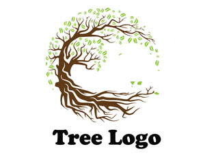 Print tree logo, tree design, tree icon