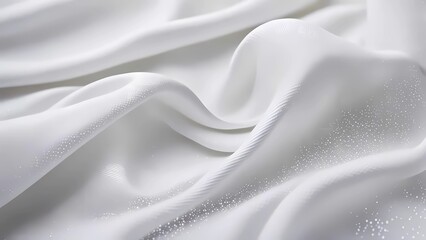 Obraz premium Abstract background texture of natural light color fabric. Fabric texture of natural cotton or linen, silk or satin, wool or jersey textile material. generate ai