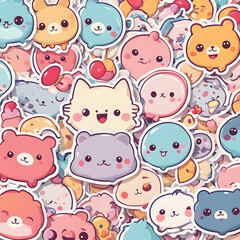 seamless pattern with funny pigs
