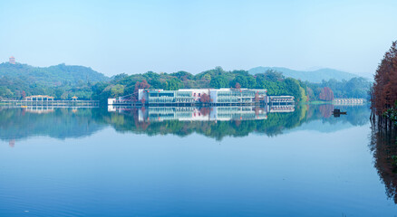 Lake view of Guangzhou Baiyun Mountain Forest and Luhu Park
