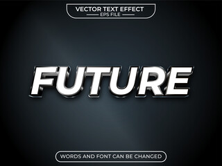 future editable text, font effect, 3d text for title