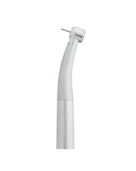 Dental turbine handpiece with metal housing, air rotor head and water spray nozzle. High-speed...