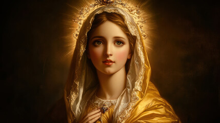 Immaculate Heart of Mary. AI generative. © Dar1930