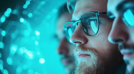 A team of cybersecurity experts collaborating to investigate a data breach, showcasing the collaborative efforts involved in data security.