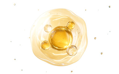 Abstract gold glass spheres, golden cells, 3d rendering.