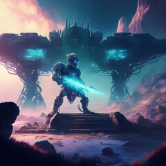Wallpaper or Concept art of main menus, story boards, MMORPG game with the objective of developing a RPG game.