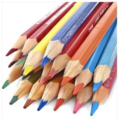 Colored pencils isolated / isolated on white 