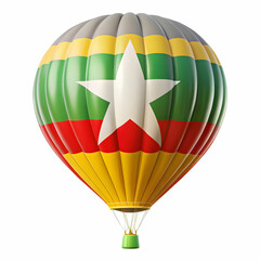 Fototapeta premium burma flag isolated