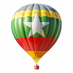 Fototapeta premium burma flag isolated