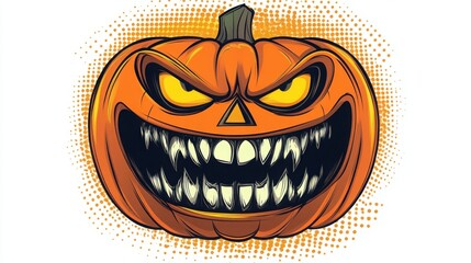 Comic halftone style halloween background poster
