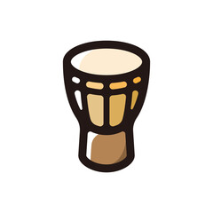 Djembe outline icon for graphic design, apps and websites