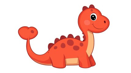 Fototapeta premium Add a splash of fun with this whimsical dinosaur sticker Perfect for kids rooms or nurseries, it brings joy and style.