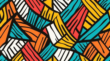 Explore vibrant African abstract patterns that bring life to any space with their unique motifs and bold color schemes.
